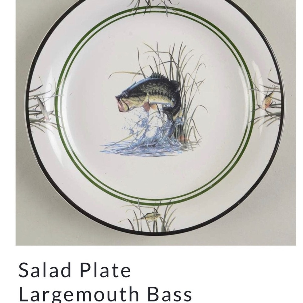 Bass Pro Shops Largemouth Bass salad plates